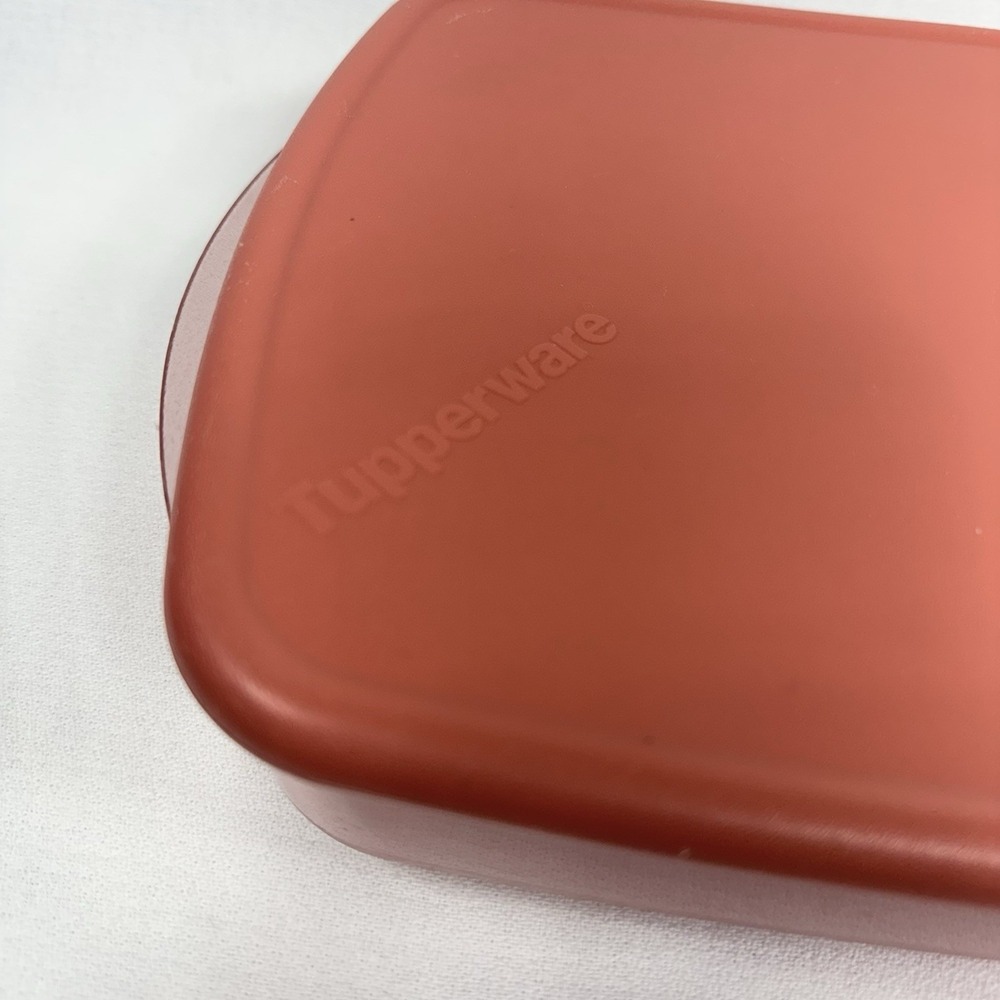 Set Of 5 Vintage Rock N Serve Tupperware Orange w Yellow Vent Lids - Picture 11 of 16